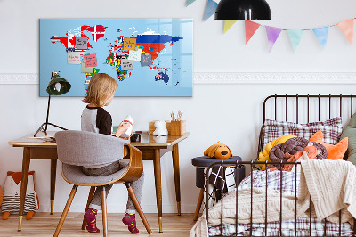 Tablica magnetyczna z pisakiem Mapa flag