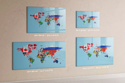 Tablica magnetyczna z pisakiem Mapa flag