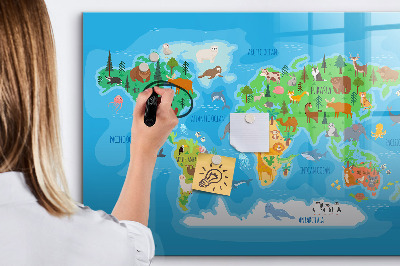 Tablica magnetyczna z pisakiem Mapa kreskówka