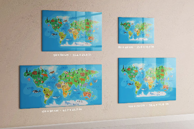 Tablica magnetyczna z pisakiem Mapa kreskówka