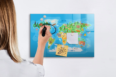 Tablica magnetyczna z pisakiem Mapa kreskówka