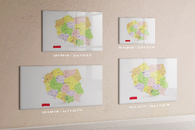 Tablica magnetyczna z pisakiem Mapa polski