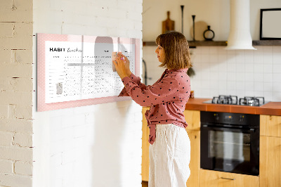 Tablica magnetyczna na magnesy na ścianę Śledzenie nawyków