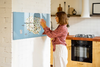 Tablica magnetyczna suchościeralna dla dzieci Polska mapa zwierząt