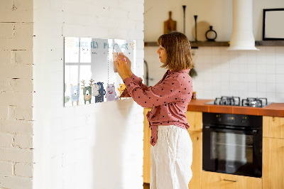 Tablica magnetyczna z pisakiem Tygodniowy planer dla dzieci