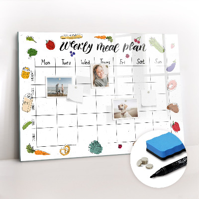 Tablica magnetyczna z pisakiem Tygodniowy jadłospis
