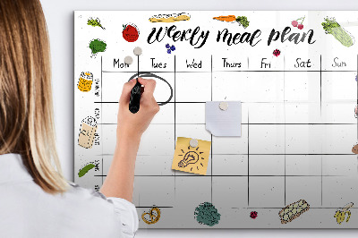 Tablica magnetyczna z pisakiem Tygodniowy jadłospis
