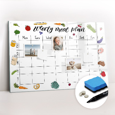 Tablica magnetyczna z pisakiem Tygodniowy jadłospis