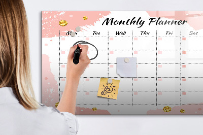 Tablica magnetyczna z pisakiem Miesięczny planer