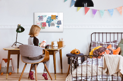 Tablica magnetyczna z pisakiem Mapa świata