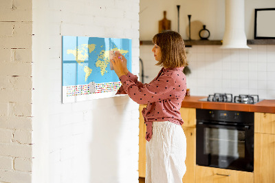 Tablica magnetyczna z pisakiem Klasyczna mapa świata
