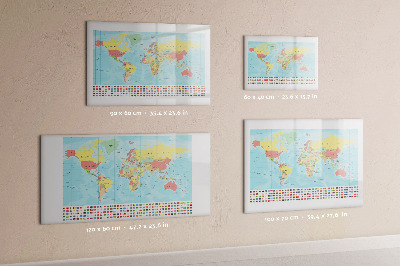 Tablica magnetyczna z pisakiem Geografia mapa świata