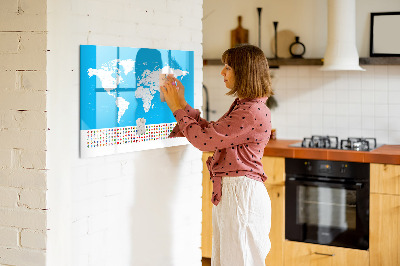 Tablica magnetyczna z pisakiem Mapa konturowa państw
