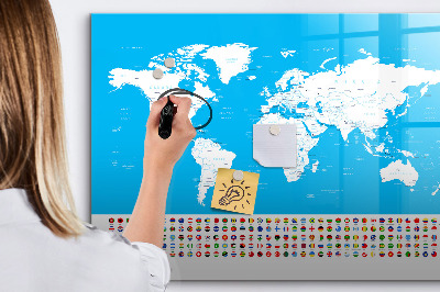 Tablica magnetyczna z pisakiem Mapa konturowa państw