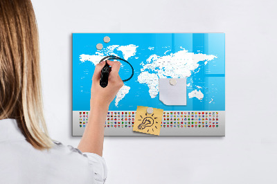 Tablica magnetyczna z pisakiem Mapa konturowa państw