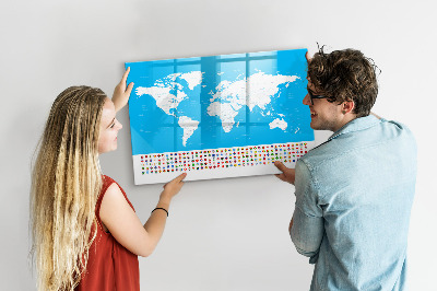 Tablica magnetyczna z pisakiem Mapa konturowa państw