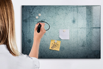 Tablica magnetyczna suchościeralna dla dzieci Vintage mapa