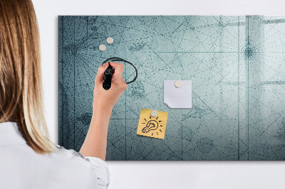 Tablica magnetyczna suchościeralna dla dzieci Vintage mapa