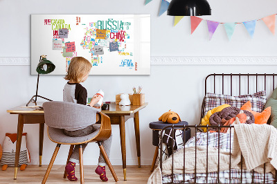 Tablica magnetyczna z pisakiem Mapa z nazw państw