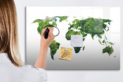 Tablica magnetyczna z pisakiem Mapa świata ekologia