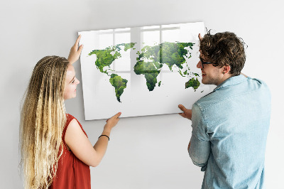 Tablica magnetyczna z pisakiem Mapa świata ekologia