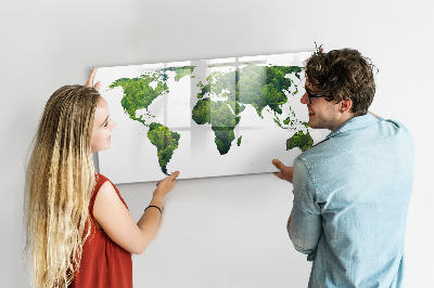 Tablica magnetyczna z pisakiem Mapa świata ekologia