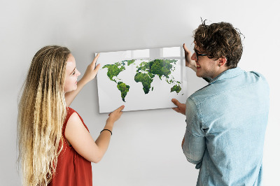 Tablica magnetyczna z pisakiem Mapa świata ekologia