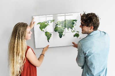 Tablica magnetyczna z pisakiem Mapa świata ekologia