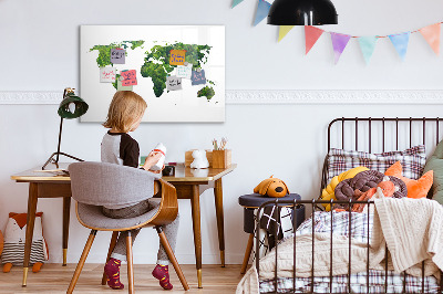 Tablica magnetyczna z pisakiem Mapa świata ekologia