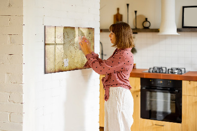 Tablica magnetyczna na magnesy na ścianę Stara mapa świata