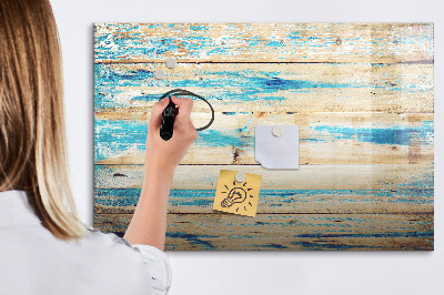 Tablica magnetyczna na magnesy na ścianę Porysowane drewno
