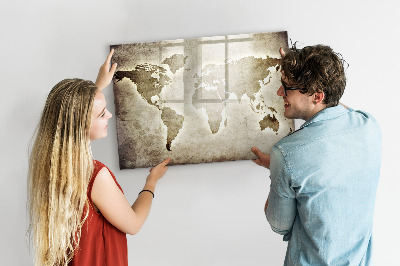Tablica magnetyczna z pisakiem Mapa świata