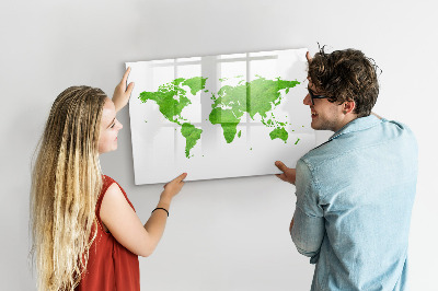 Tablica magnetyczna suchościeralna dla dzieci Mapa zielona trawa