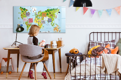 Tablica magnetyczna z pisakiem Mapa świata kultury
