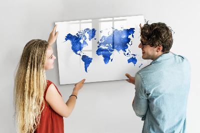 Tablica magnetyczna z pisakiem Mapa świata kosmos