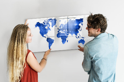Tablica magnetyczna z pisakiem Mapa świata kosmos