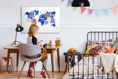 Tablica magnetyczna z pisakiem Mapa świata kosmos