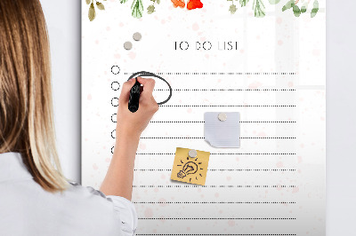 Tablica magnetyczna suchościeralna Lista na dziś
