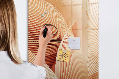 Tablica magnetyczna suchościeralna Wzór abstrakcji fal