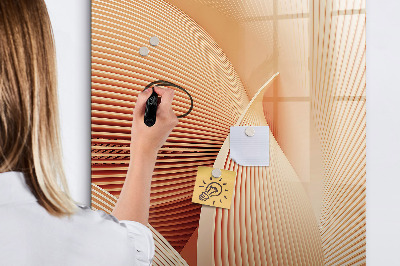 Tablica magnetyczna suchościeralna Wzór abstrakcji fal