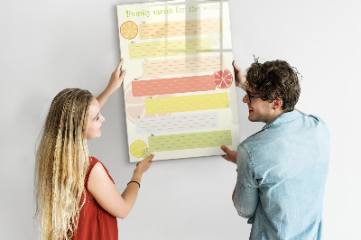 Tablica magnetyczna suchościeralna Planer menu