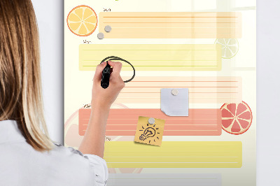 Tablica magnetyczna suchościeralna Planer menu