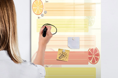 Tablica magnetyczna suchościeralna Planer menu