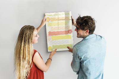 Tablica magnetyczna suchościeralna Planer menu
