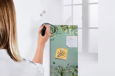 Tablica magnetyczna suchościeralna Kwiaty Gypsophila