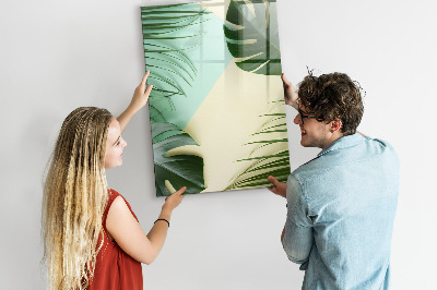 Tablica suchościeralna magnetyczna Monstera tropikalna