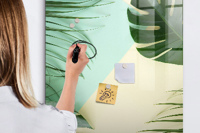 Tablica suchościeralna magnetyczna Monstera tropikalna