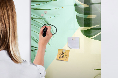 Tablica suchościeralna magnetyczna Monstera tropikalna