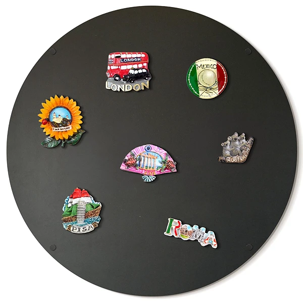 Okrągła ozdobna tablica na magnesy ⌀50 cm