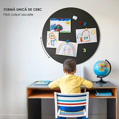 Okrągła tablica magnetyczna na ścianę o średnicy 90 cm